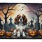 Edge Collections - 14" x 22" - Multicolor - Cavalier Spaniel Spooky Halloween Kitchen Dish Drying Mat - 1 Piece